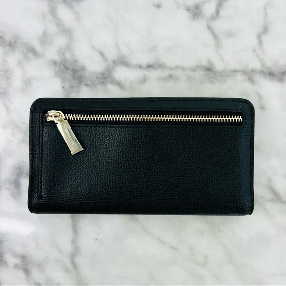 Kate Spade Darcy Large Slim Bifold Wallet Black - Picture 2 of 4